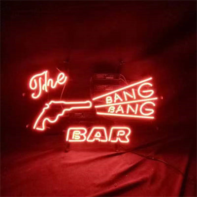 The Bang Bang Bar Gun Neon Light Sign by Neon Signs Land - main product image for Resin Society