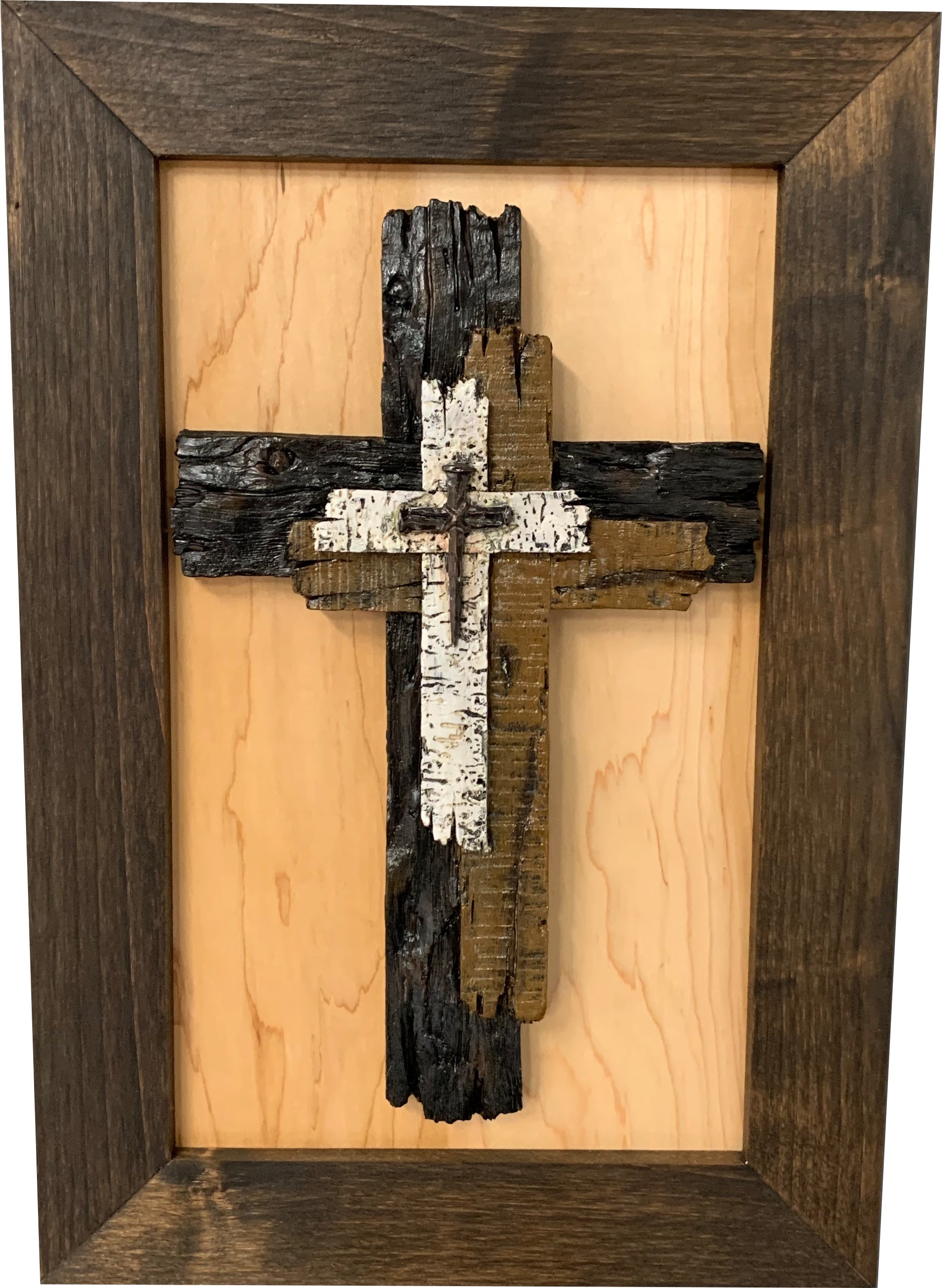 Three Layered Cross Decorative Wall-Mounted Secure Gun Cabinet by Bellewood Designs - product image 9 for Resin Society