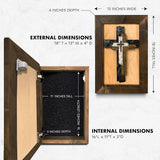 Three Layered Cross Decorative Wall-Mounted Secure Gun Cabinet by Bellewood Designs - product image 6 for Resin Society