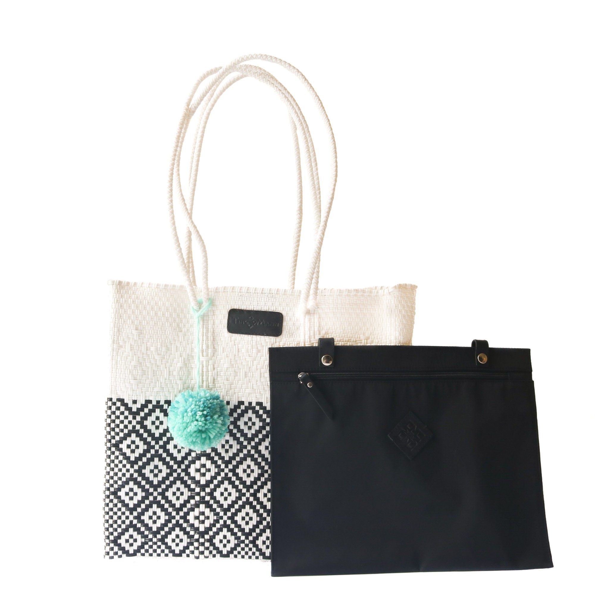 Tin Marin White Woven Tote by Tin Marin Brand - product image 2 for Resin Society