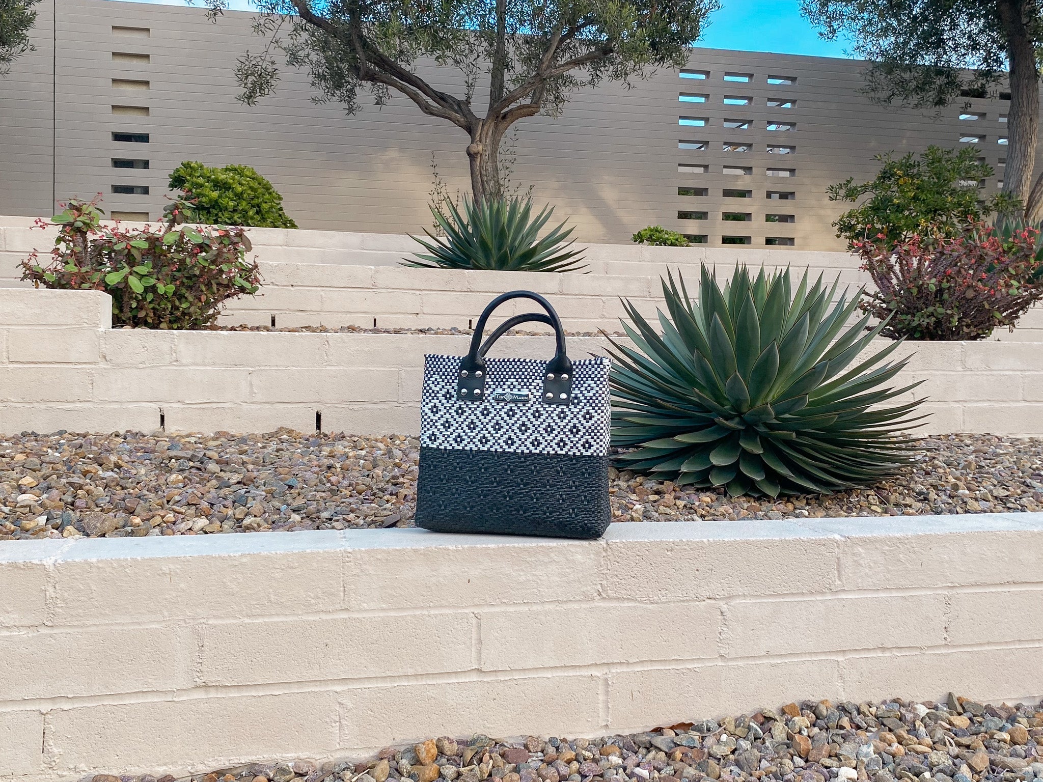 Tin Marin Black Large Woven Crossbody Bag - Black Leather by Tin Marin Brand - product image 7 for Resin Society