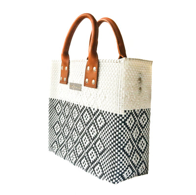 Tin Marin White Large Woven Crossbody Bag - Leather by Tin Marin Brand - product image 3 for Resin Society