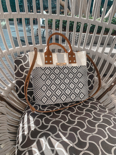 Tin Marin White Large Woven Crossbody Bag - Leather by Tin Marin Brand - product image 7 for Resin Society