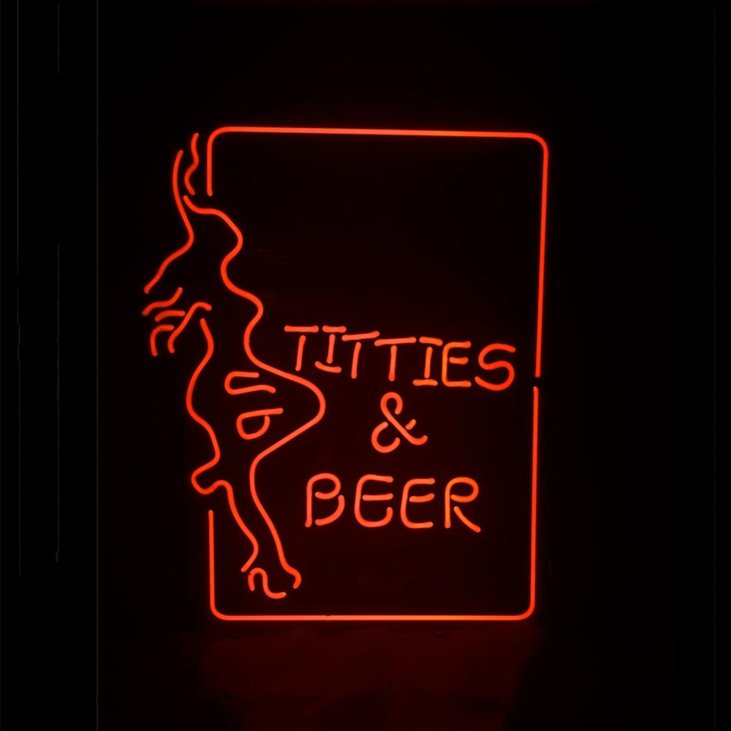 Titties Beer wit Girl Neon Sign Light by Neon Signs Land - product image 2 for Resin Society