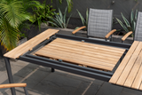 Topaz Dark Teak and Aluminum Rectangular Extendable Table by LifestyleGarden US - product image 4 for Resin Society
