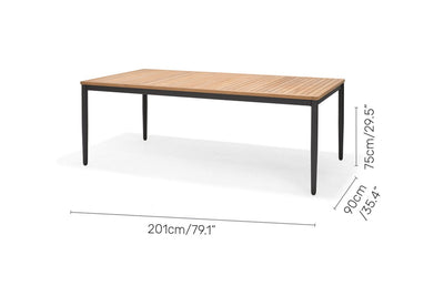 Topaz 9 Piece Teak Big Rectangular Dining Set by LifestyleGarden US - product image 10 for Resin Society