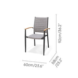 Topaz 9 Piece Teak Big Rectangular Dining Set by LifestyleGarden US - product image 11 for Resin Society