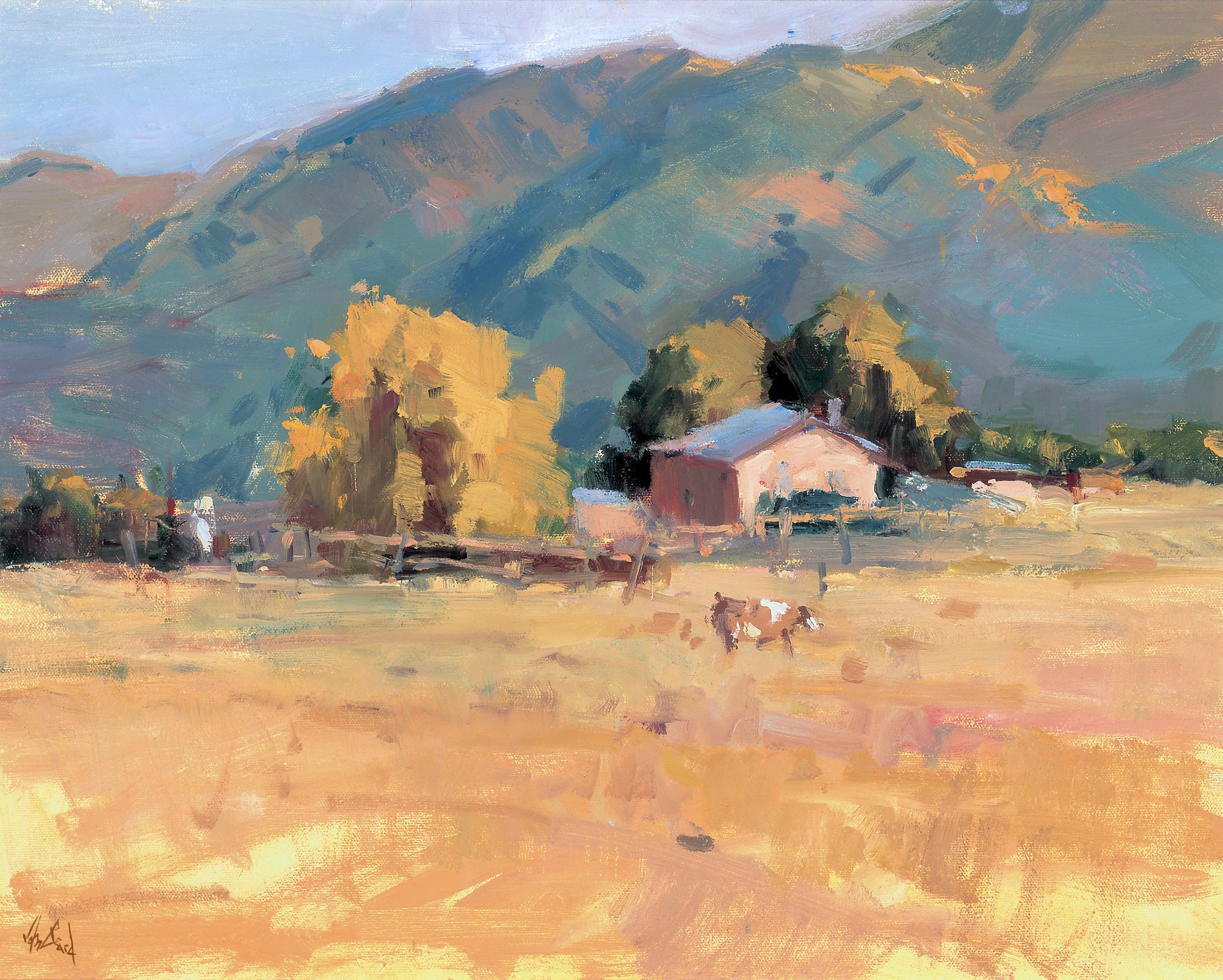 Tranquil Valley Artist Enhanced Canvas Print by John Beard Collection - main product image for Resin Society
