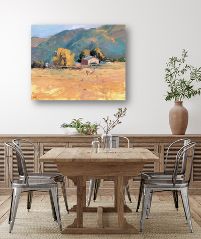 Tranquil Valley Artist Enhanced Canvas Print by John Beard Collection - product image 3 for Resin Society