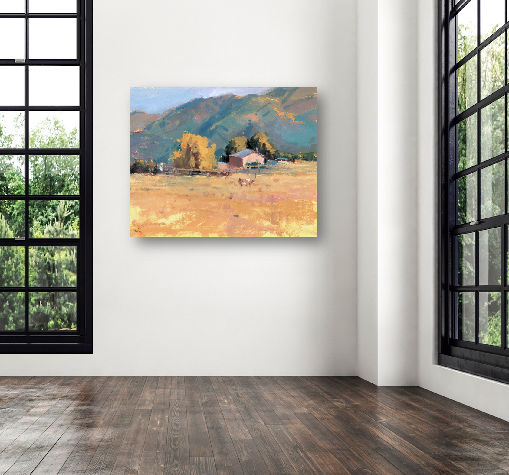 Tranquil Valley Artist Enhanced Canvas Print by John Beard Collection - product image 4 for Resin Society