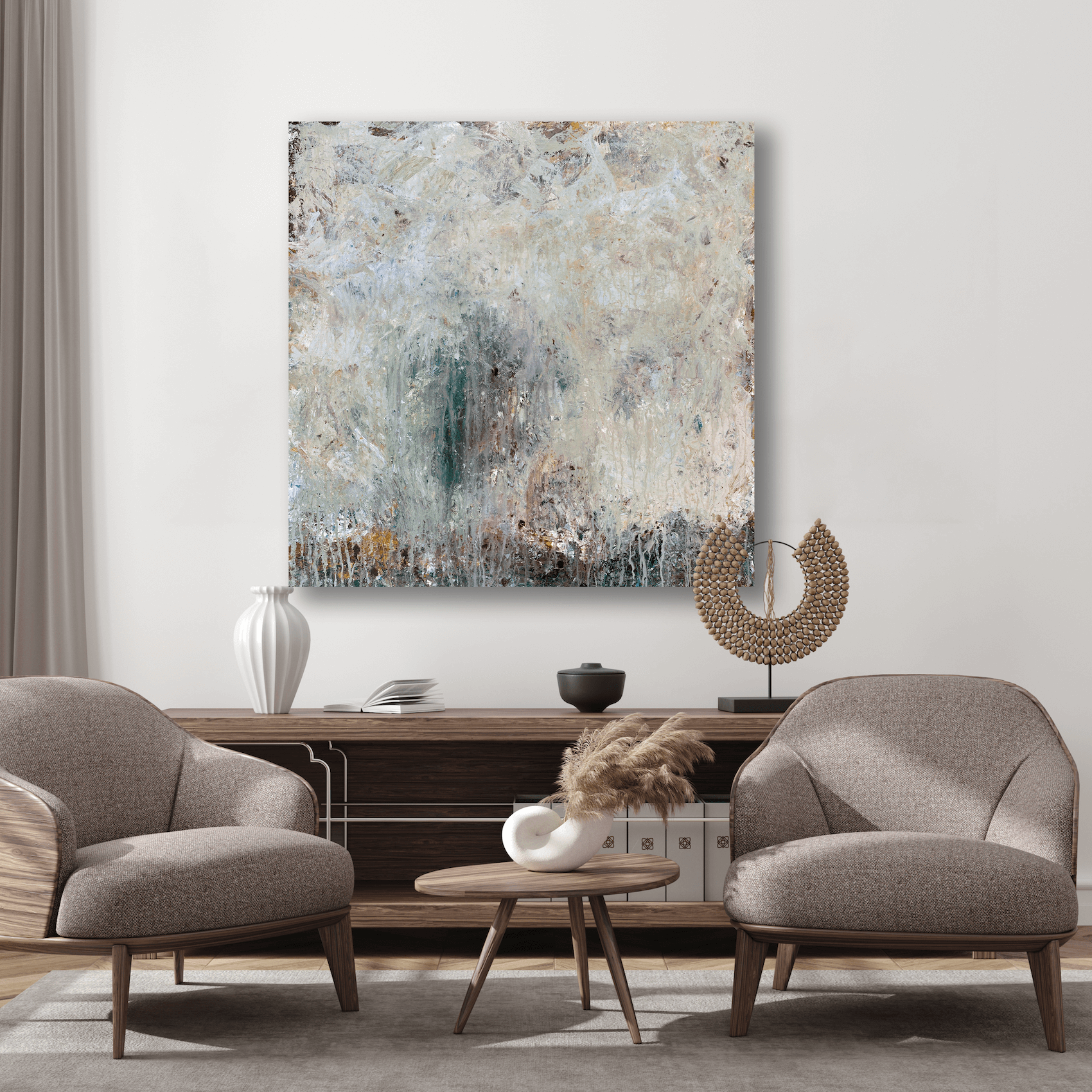 Tree in the Mist Artist Enhanced Canvas Print by John Beard Collection - product image 3 for Resin Society