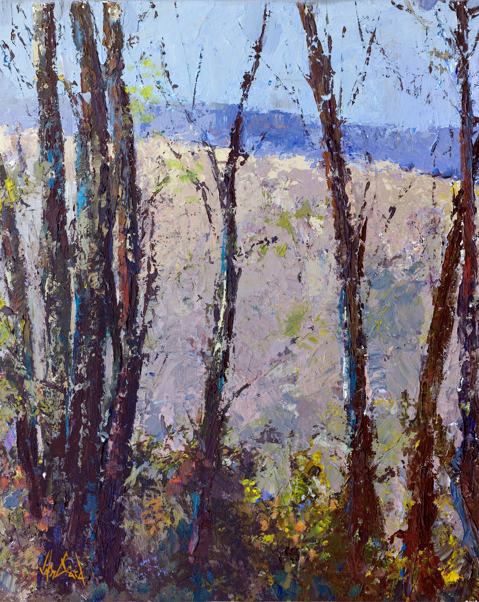 Trees I Artist Enhanced Canvas Print by John Beard Collection - main product image for Resin Society