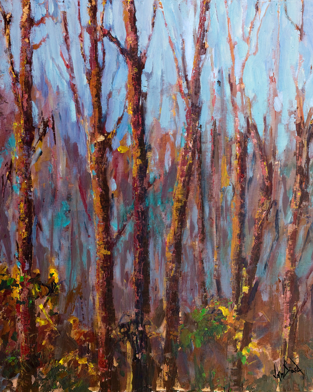Trees II Artist Enhanced Canvas Print by John Beard Collection - main product image for Resin Society