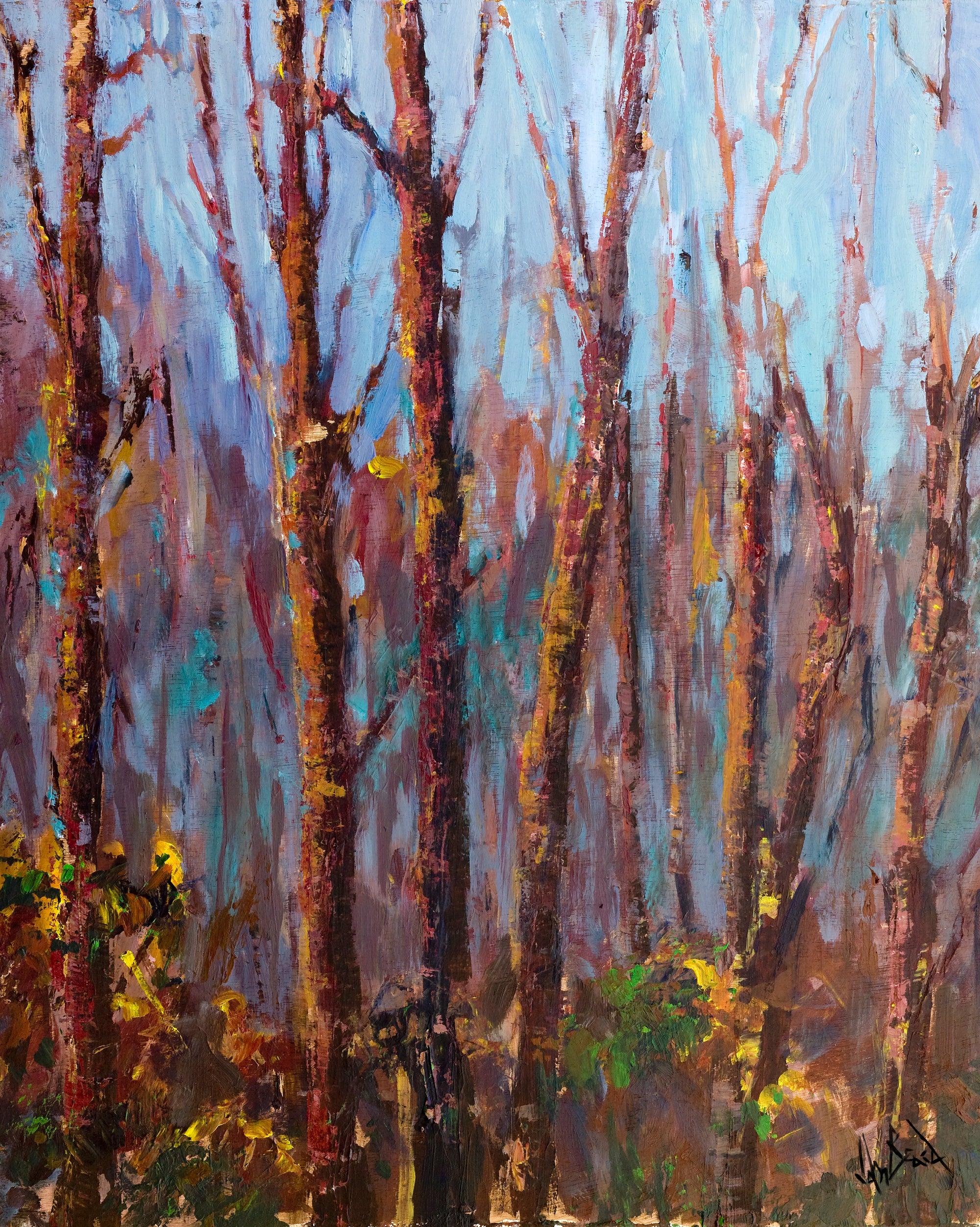 Trees II Artist Enhanced Canvas Print by John Beard Collection - main product image for Resin Society