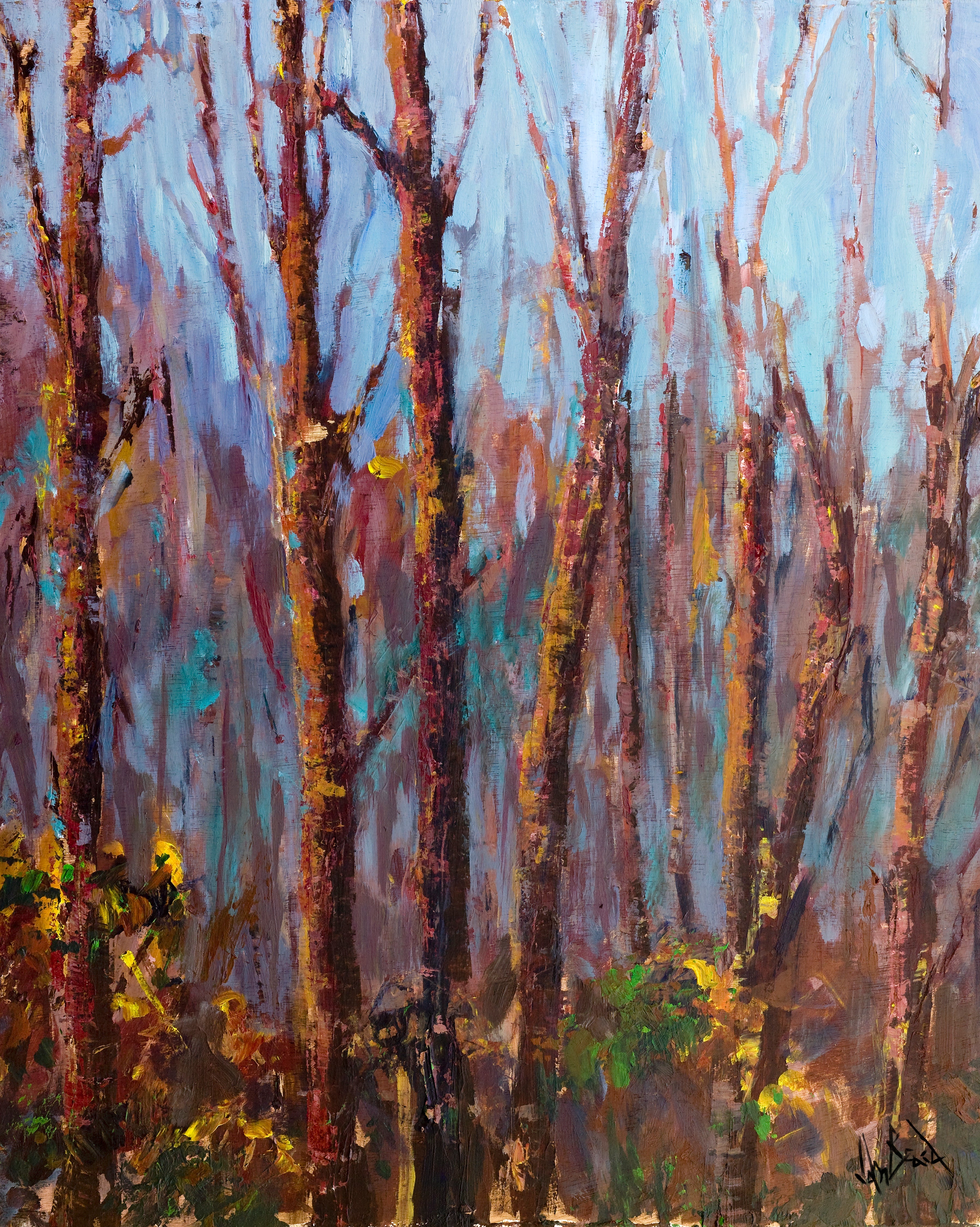 Trees II Artist Enhanced Canvas Print by John Beard Collection - main product image for Resin Society