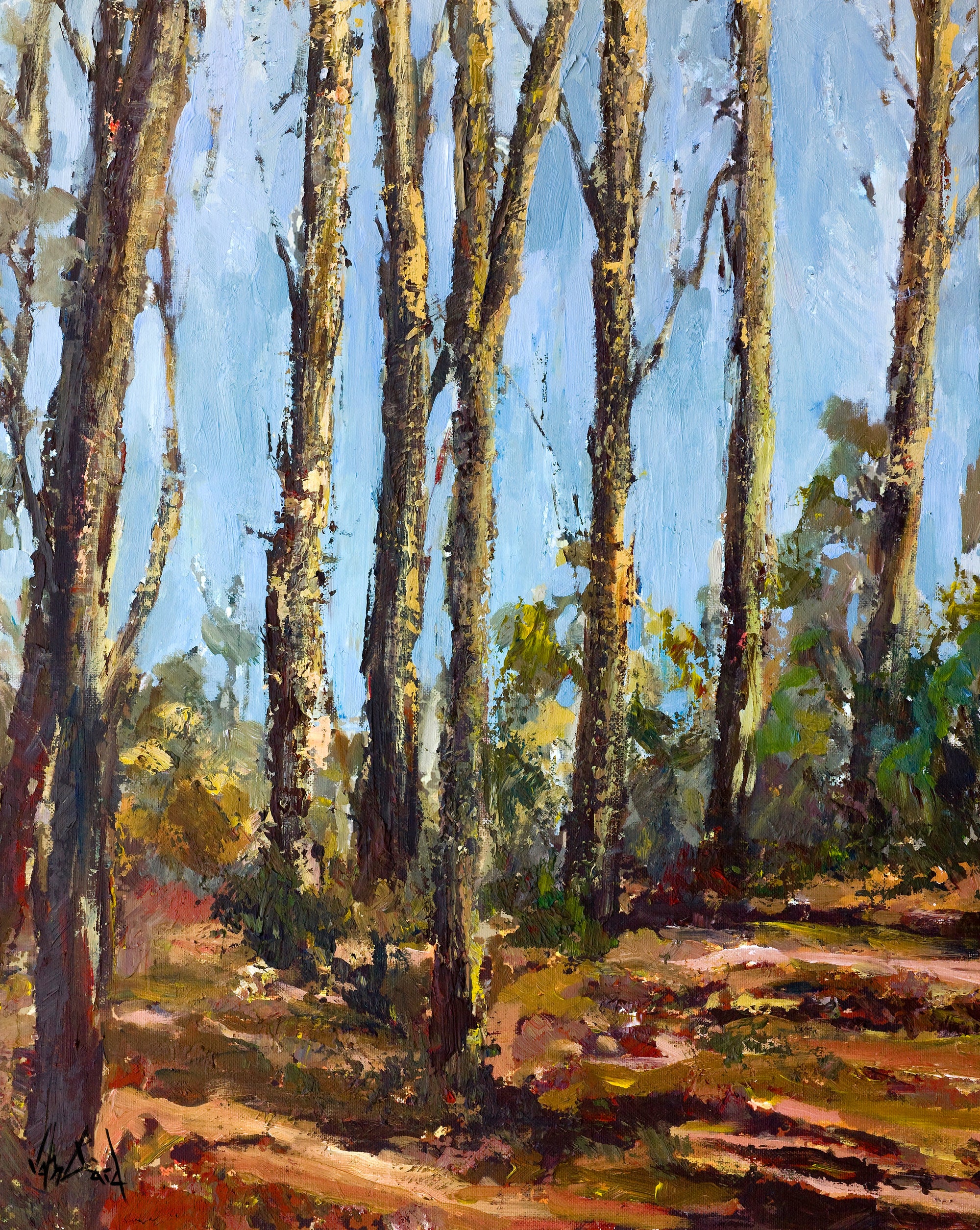 Trees III Artist Enhanced Canvas Print by John Beard Collection - main product image for Resin Society