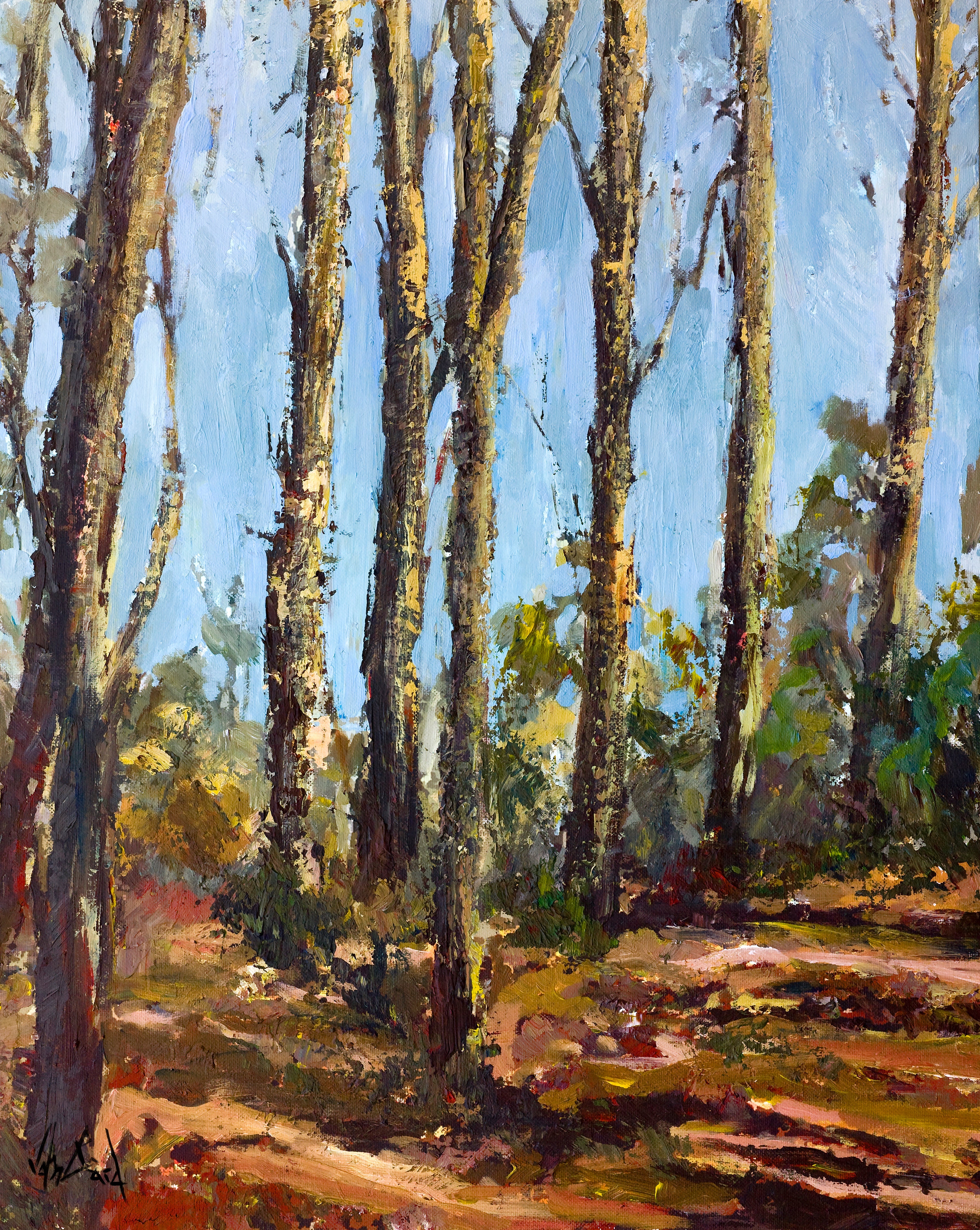 Trees III Artist Enhanced Canvas Print by John Beard Collection - main product image for Resin Society