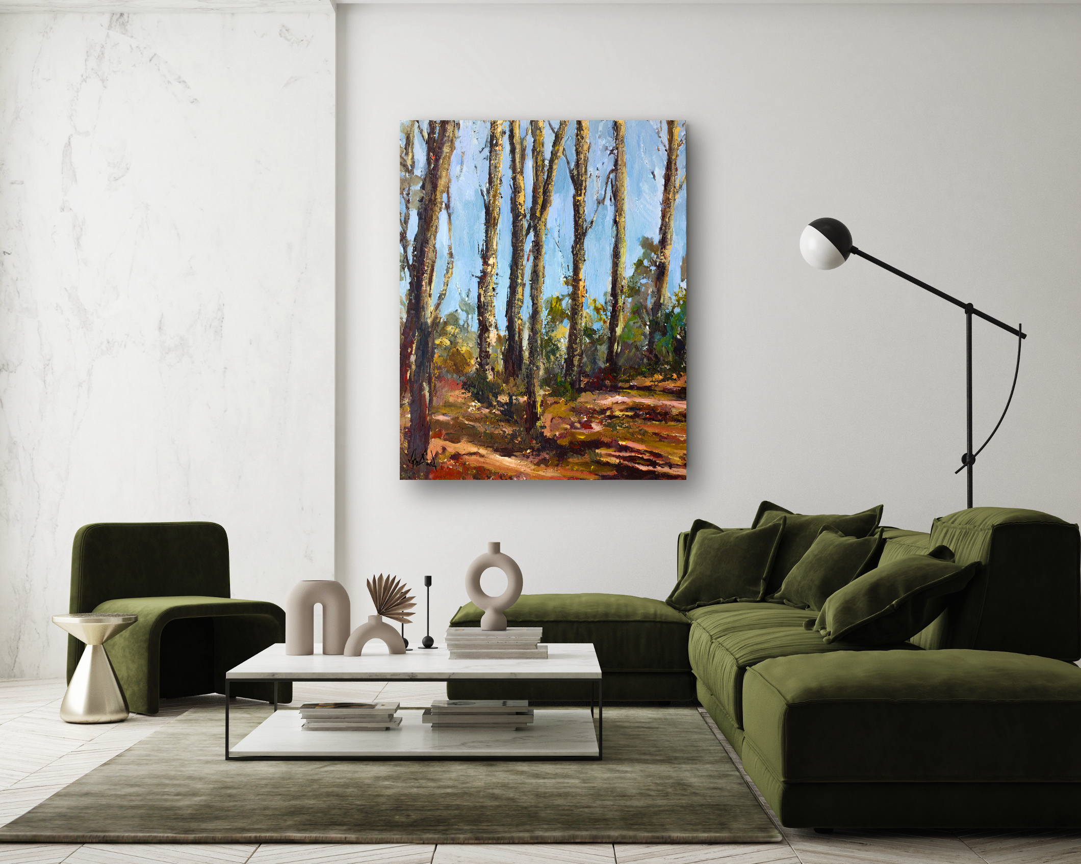 Trees III Artist Enhanced Canvas Print by John Beard Collection - product image 3 for Resin Society