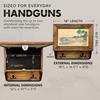 Tropical Paradise Hidden Gun Storage Coat Rack by Bellewood Designs - product image 7 for Resin Society