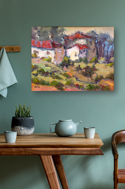 Tuscan Farmhouse Artist Enhanced Canvas Print by John Beard Collection - product image 4 for Resin Society