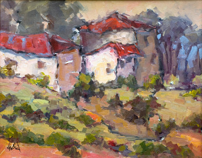 Tuscan Farmhouse Artist Enhanced Canvas Print by John Beard Collection - main product image for Resin Society