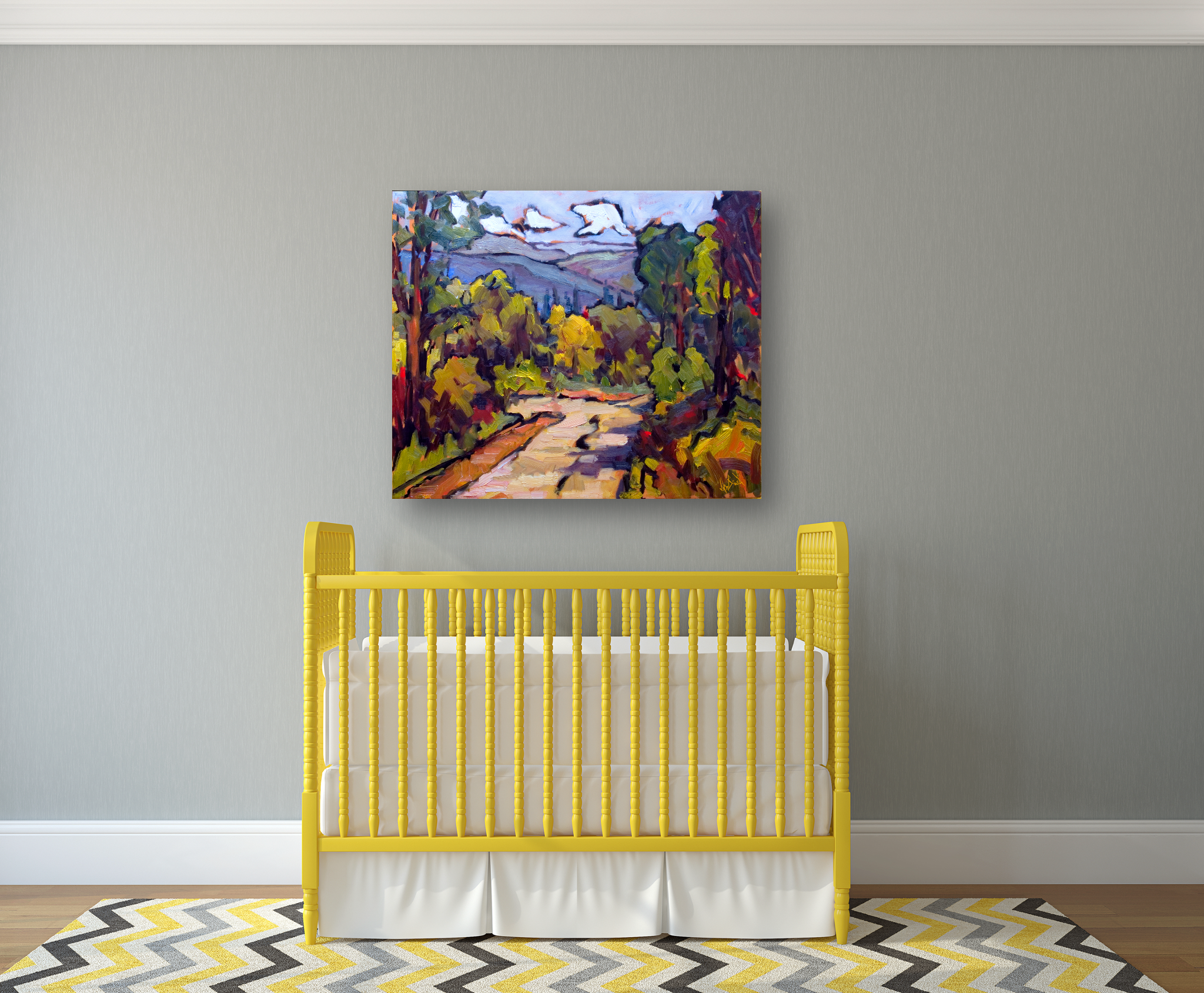 Tuscan Landscape Artist Enhanced Canvas Print by John Beard Collection - product image 3 for Resin Society