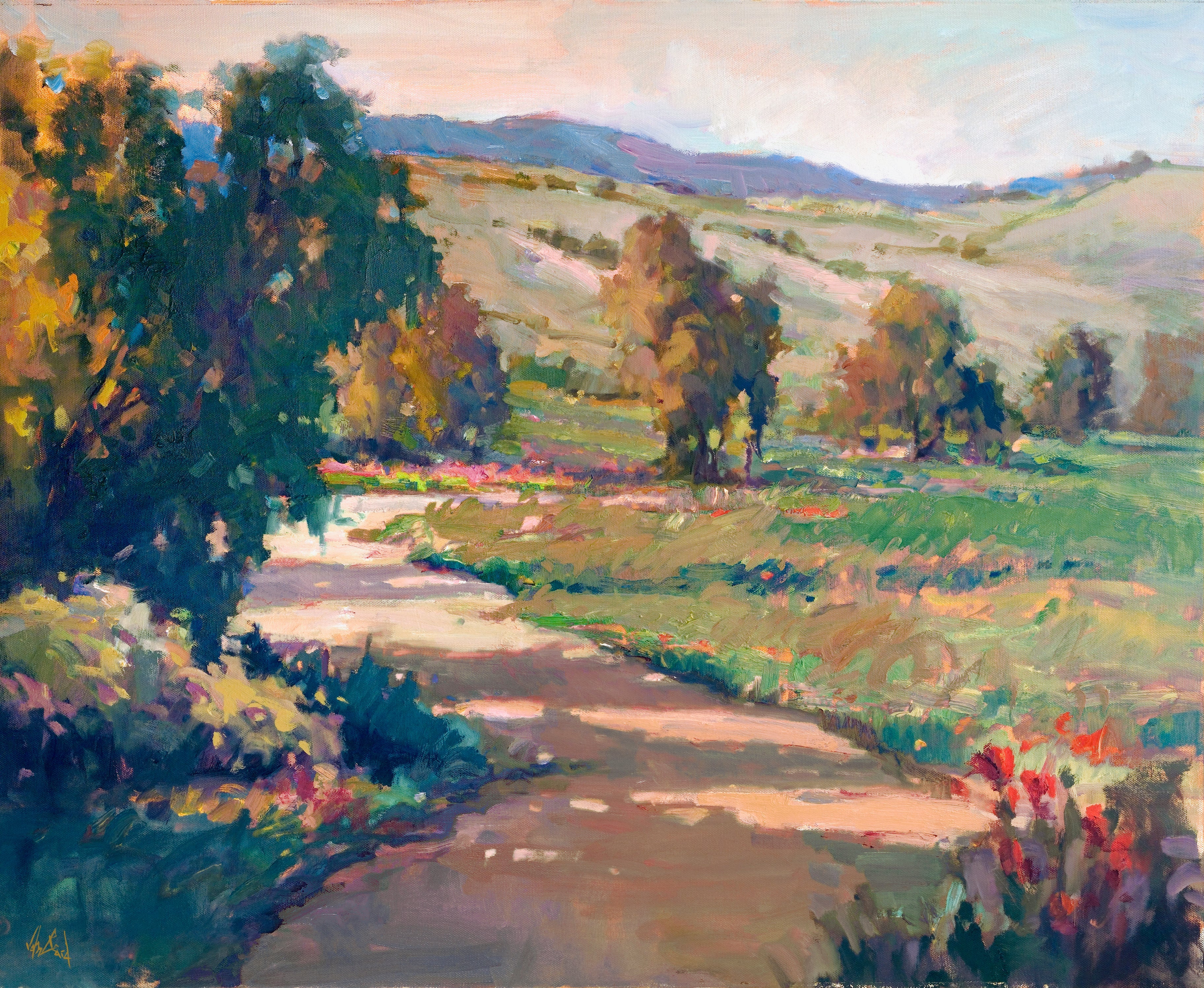 Tuscan Meadow Artist Enhanced Canvas Print by John Beard Collection - main product image for Resin Society