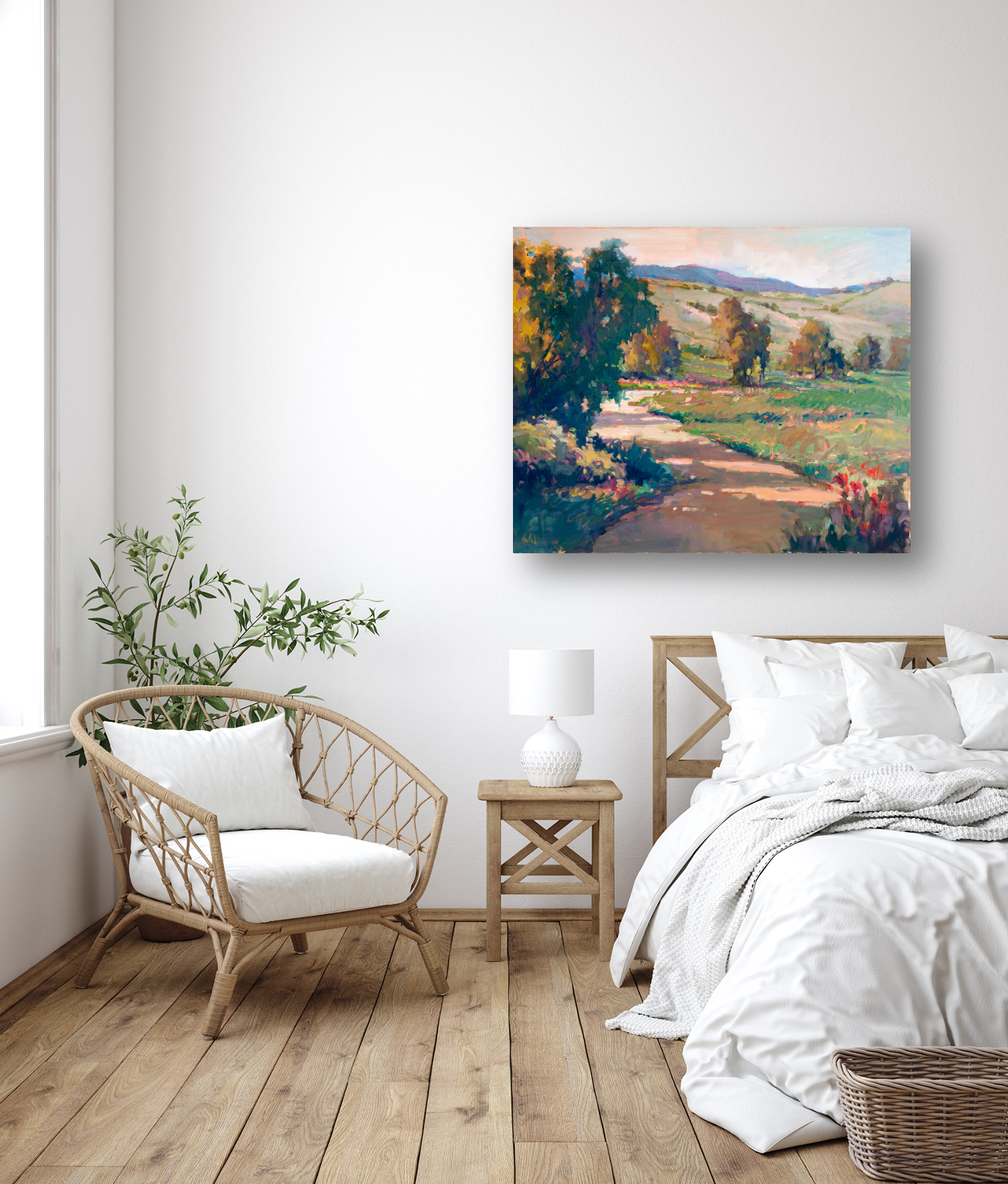 Tuscan Meadow Artist Enhanced Canvas Print by John Beard Collection - product image 3 for Resin Society