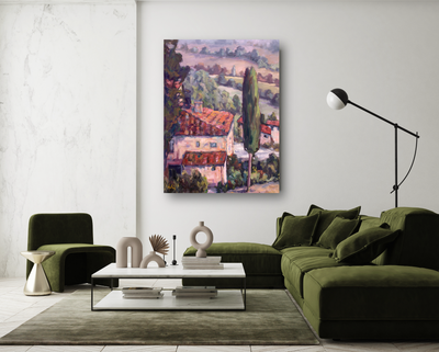 Tuscan Pastures Artist Enhanced Canvas Print by John Beard Collection - product image 2 for Resin Society