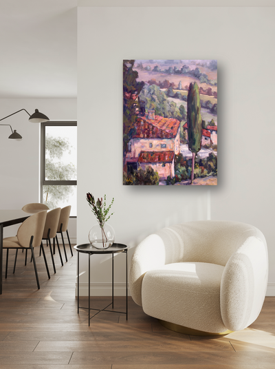Tuscan Pastures Artist Enhanced Canvas Print by John Beard Collection - product image 4 for Resin Society