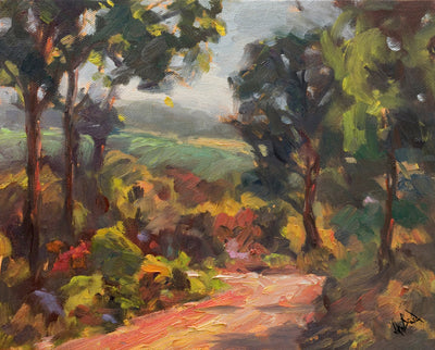 Tuscan Path Artist Enhanced Canvas Print by John Beard Collection - main product image for Resin Society