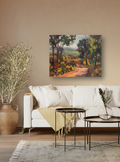Tuscan Path Artist Enhanced Canvas Print by John Beard Collection - product image 3 for Resin Society