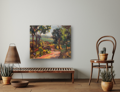 Tuscan Path Artist Enhanced Canvas Print by John Beard Collection - product image 4 for Resin Society