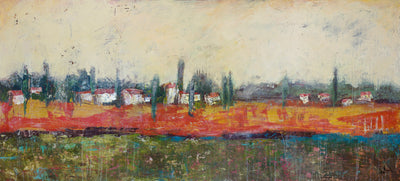 Tuscan Village Artist Enhanced Canvas Print by John Beard Collection - main product image for Resin Society