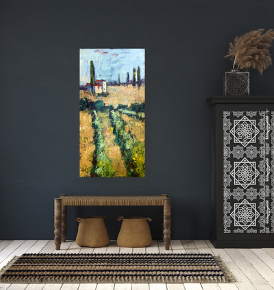 Tuscan Vineyard Artist Enhanced Canvas Print by John Beard Collection - product image 2 for Resin Society