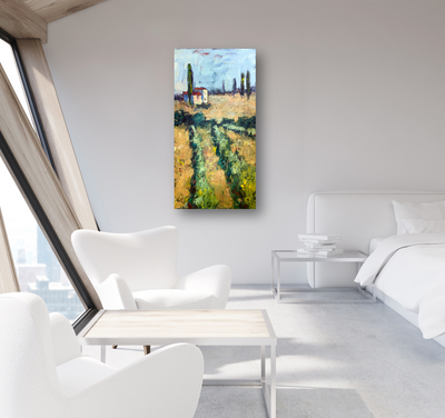 Tuscan Vineyard Artist Enhanced Canvas Print by John Beard Collection - product image 3 for Resin Society