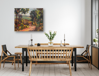 Tuscan Path Artist Enhanced Canvas Print by John Beard Collection - product image 2 for Resin Society