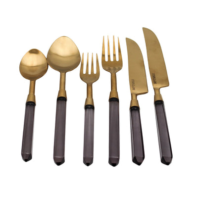 24pc Set Midnight Blue Cutlery - 6 Piece - Set of 4