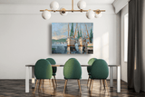 Two Shrimp Boats Artist Enhanced Canvas Print by John Beard Collection - product image 2 for Resin Society