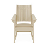 SoPoly Callaway Outdoor Dining Chair in multiple colors on a patio