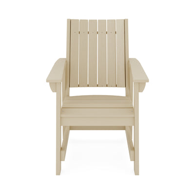 SoPoly Callaway Outdoor Dining Chair in multiple colors on a patio