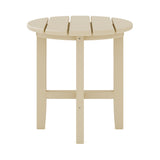 SoPoly 18 inch Classic Round Side Table in Black color