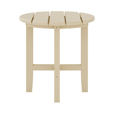 SoPoly 18 inch Classic Round Side Table in Black color