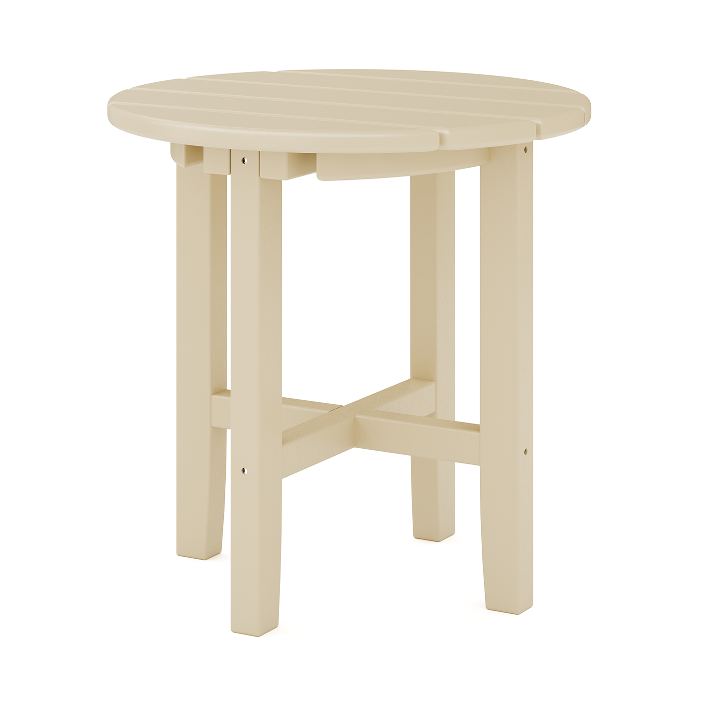 SoPoly 18 inch Classic Round Side Table in Black color