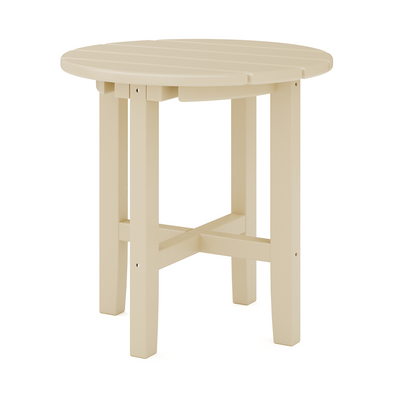 SoPoly 18 inch Classic Round Side Table in Black color