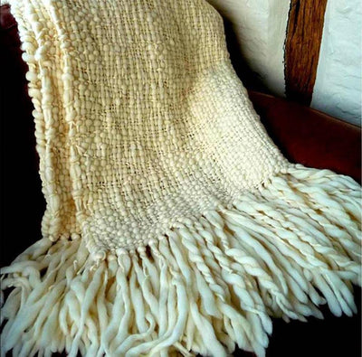 Flame Chunky Wool Blanket by Homelosophy