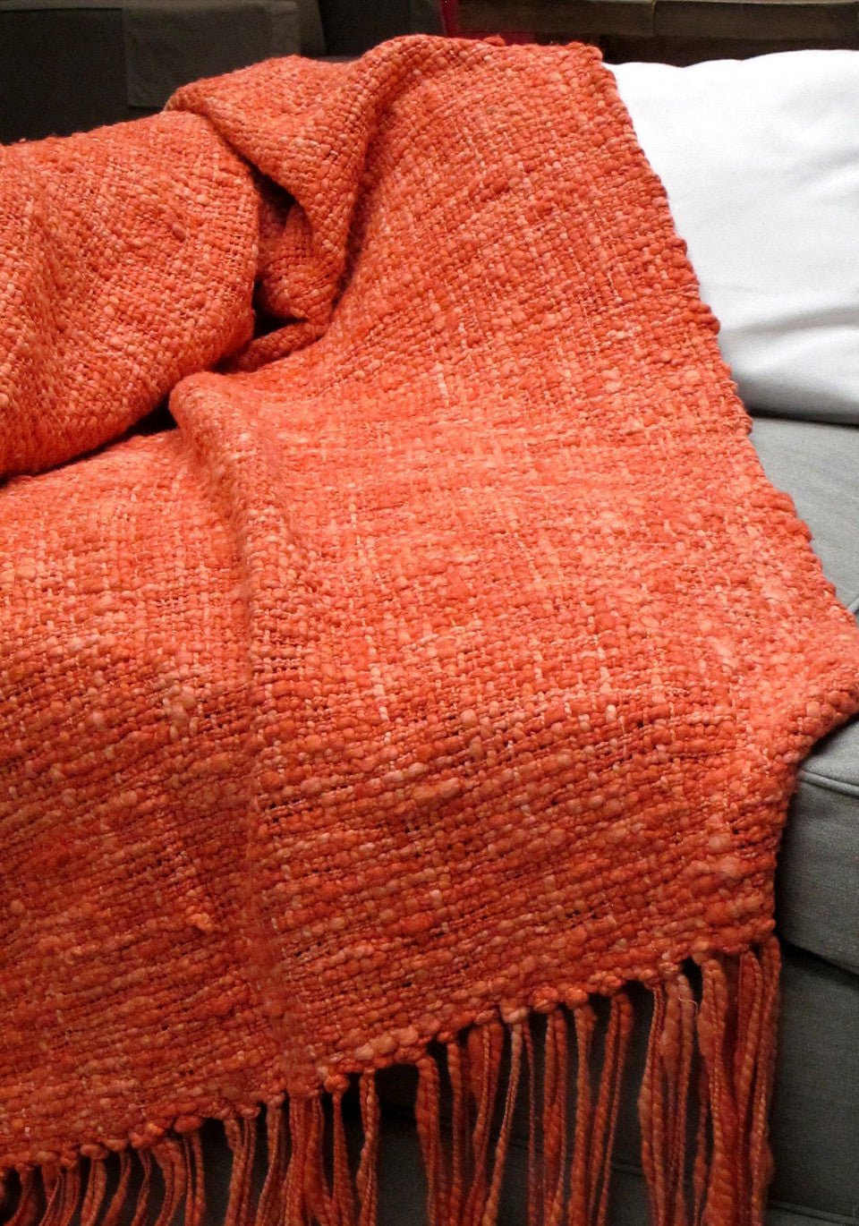 Rustic Cotton Throw Blanket by Homelosophy