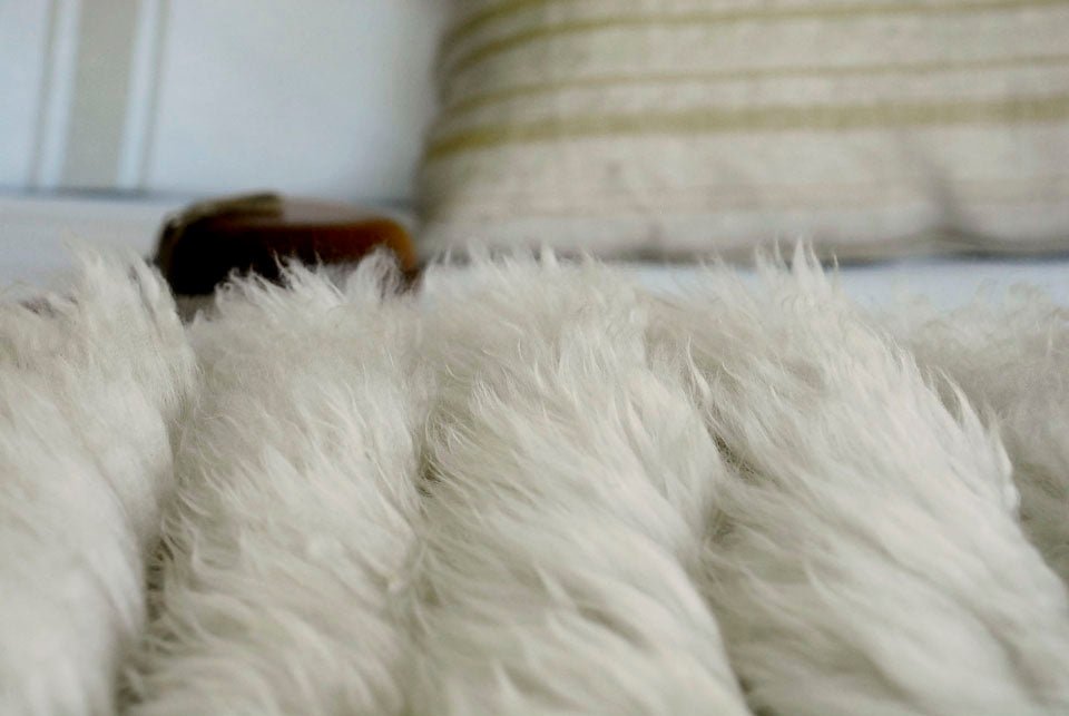 Lambskin Full Striped Blanket by Homelosophy