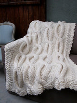 Shabby Chic Cable Knit Throw by Homelosophy