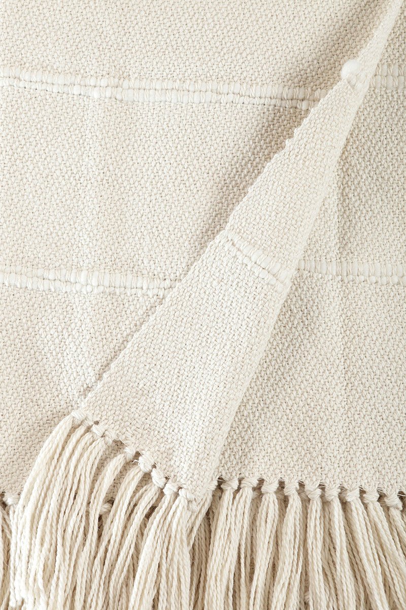 Designer Fringed Striped Throw by Homelosophy
